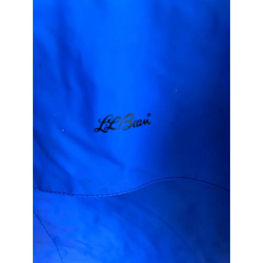 L.L. Bean Kids M/10-12 Raincoat, Blue, vented with hood with cap
